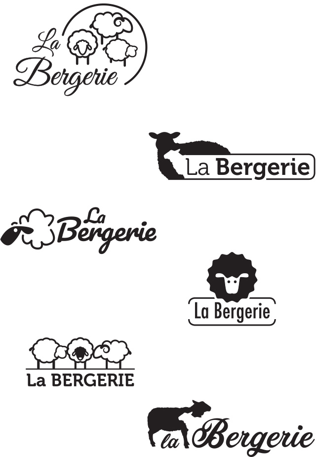 creation de Logos compotyporelief pour la Bergerie